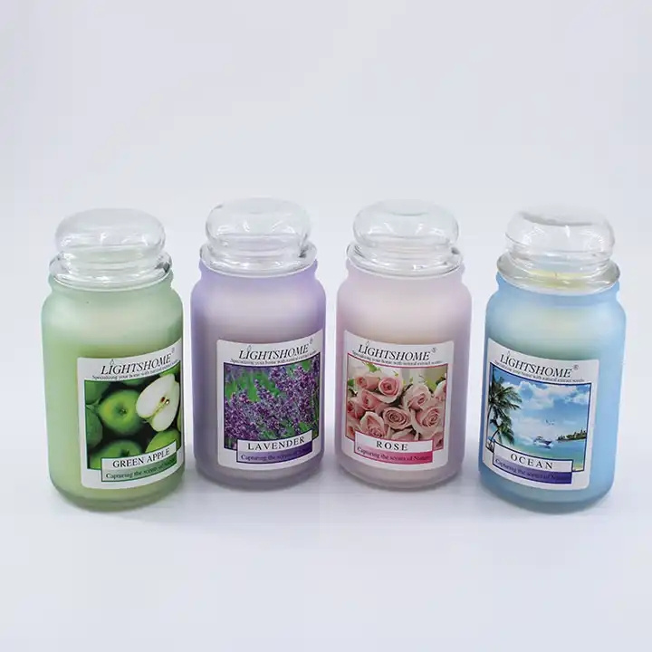 Party Decoration Yankee Style Luxury Large 100% Natural Gift Soy Wax paraffin wax Scented Candles In Glass Jar