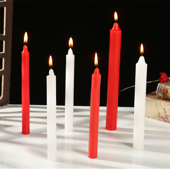 Long Burning Unscented Taper Candles for Emergency Table Candles for Wedding, and Home Decoration