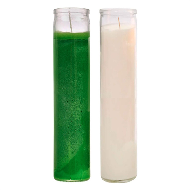 7 Day candle Devotional Prayer Glass Container Candle 2 x 8 Inch Premium Wax Candles in glass jar