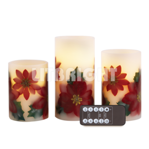 Candle Set Glass Electric Candles Led Glass Christmas Valentine Customized Gift Halloween Handmade Chinese  Wedding Easter