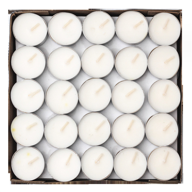 8 Hour Long time Burning Tealight Candles White Votive Smokeless tea Light Unscented Candles for Shabbat