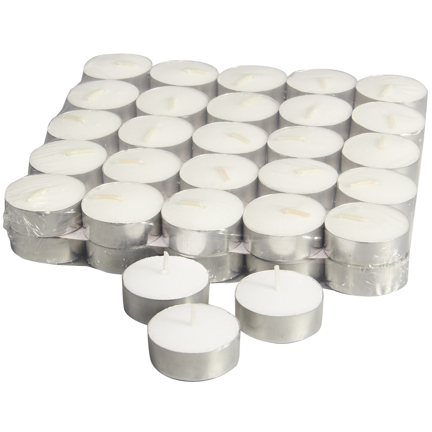 wholesale Long Burning 2.5 Hour Tealight 50 shrink Packaging Smokeless Clean tealight candle in bulk