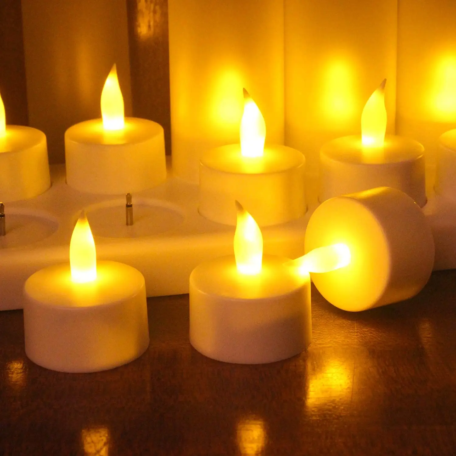 wholesale flameless battery tealight LED  candle light with remote control timer and custom private label