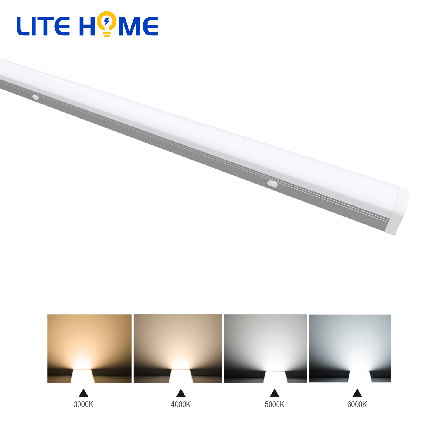 Modern Batten Light 20w 30w 40w 50w CE Approved LED Recessed Linear Light Indoor 4ft Low Profile Flush Mount Ceiling Dimmable