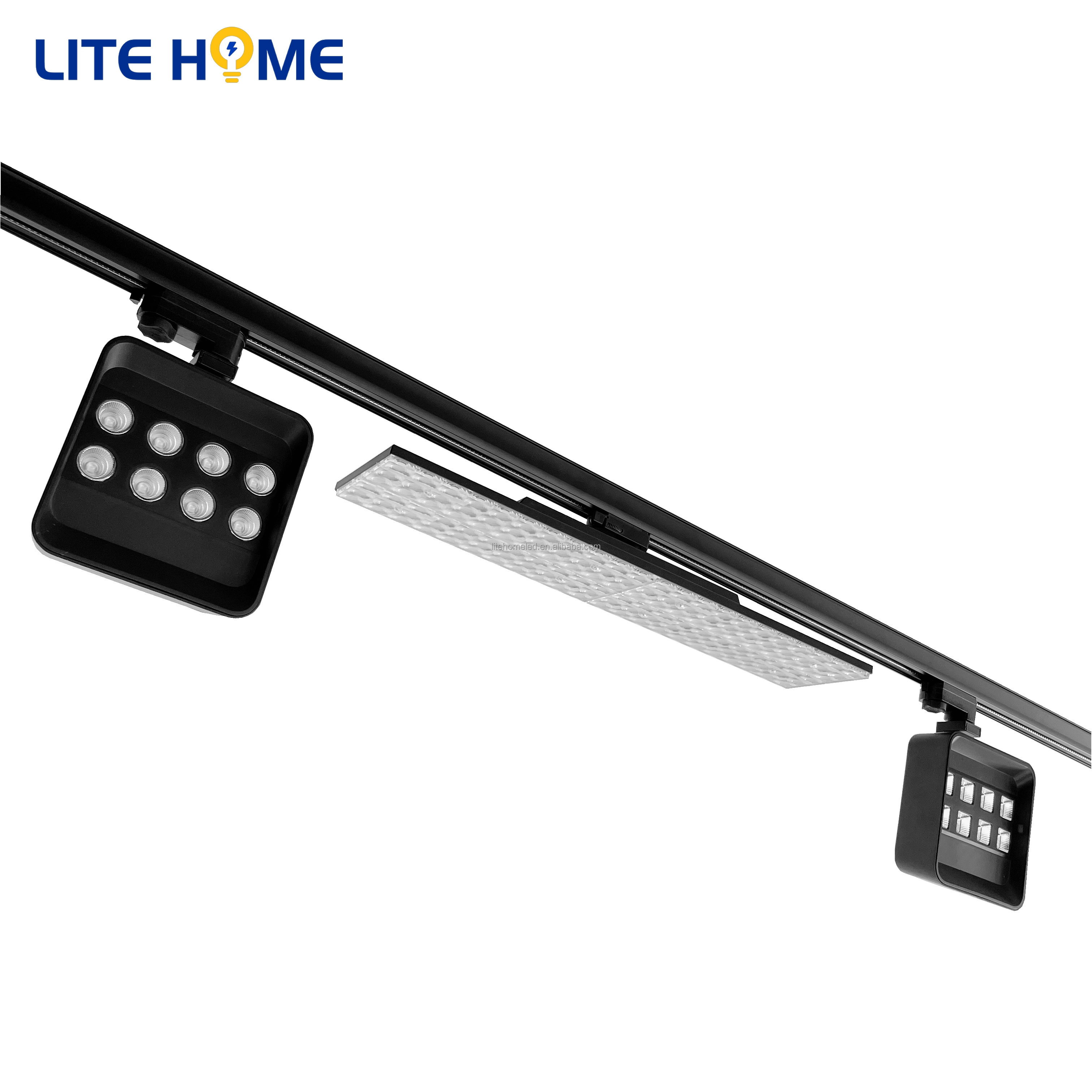 Dali LED Track Panel Light Flexibly Rotatable wide lighting angle Linear Track Lighting 40w 60w 75w for clothing stores