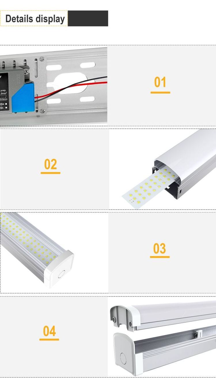 Dimmable Durable 20w 2000lm 80ra Batten Lights Connectable Led Linear Light For Store Warehouse Supermarket led batten Light