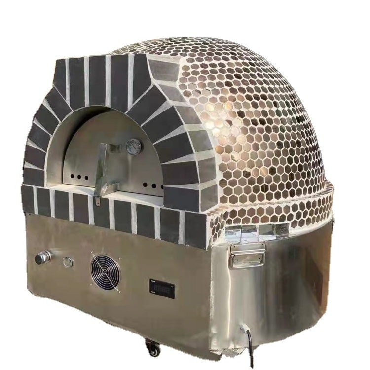 Large commercial round pizza oven portable outdoor gas ovens for pizza stone