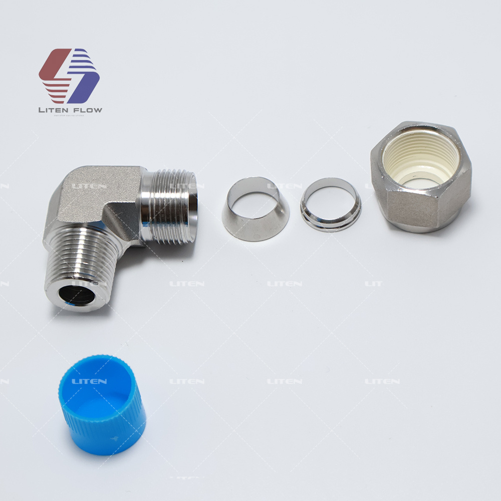 Male Elbow Connector 316 Stainless Steel 4mm 6mm 8mm 10mm 12mm npt 1/8 1/4 3/8 1/2 5/8 3/4 inch Tube 90 Pipe Fitting for Swagelo