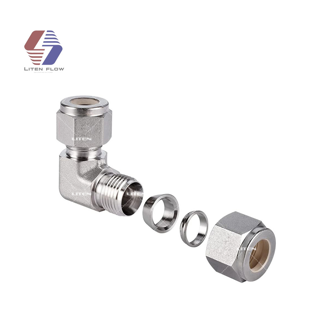 316 Stainless Steel Tube Compression Union Elbow 4mm 6mm 8mm 10mm 12mm 14mm 1/8 1/4 3/8 1/2 5/8 5/16 3/4 7/8 inch tubing fitting