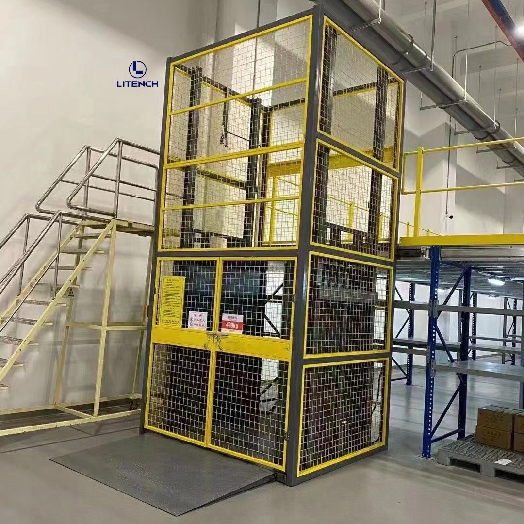 1-4 floors warehouse freight elevator 2-5 ton residential small cargo lift platform for factory