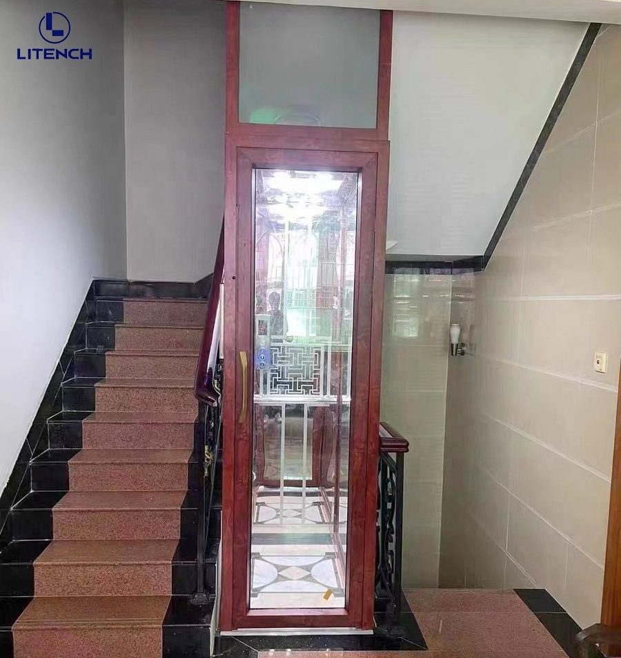 Custom cheap low price residential elevator lift hydraulic 360kg 2 person home elevator kit