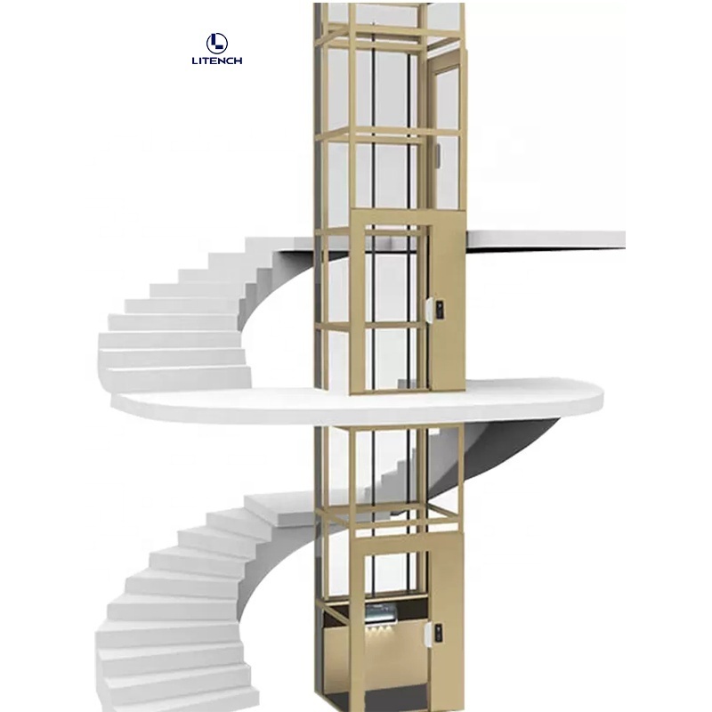 280kg 400kg vertical home disabled elevator kit hydraulic outdoor elevator lift for 4 floors residential house