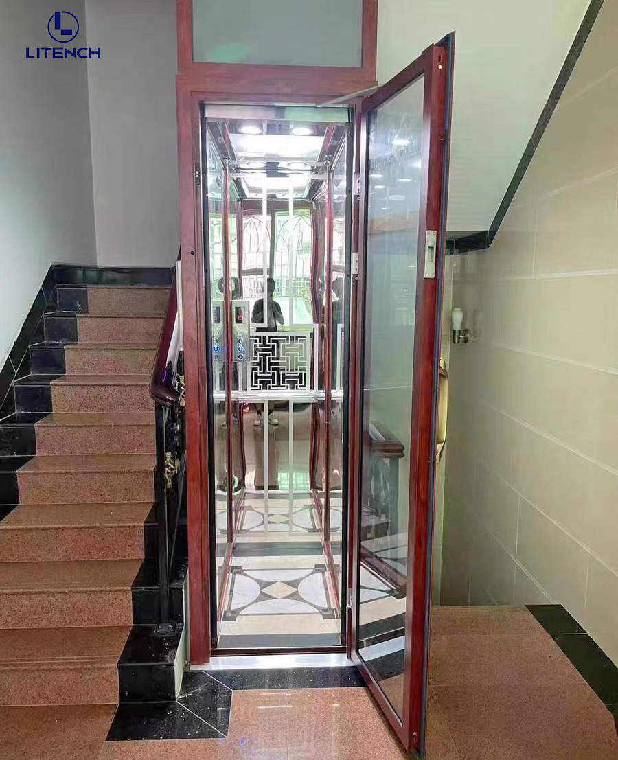 Custom cheap low price residential elevator lift hydraulic 360kg 2 person home elevator kit