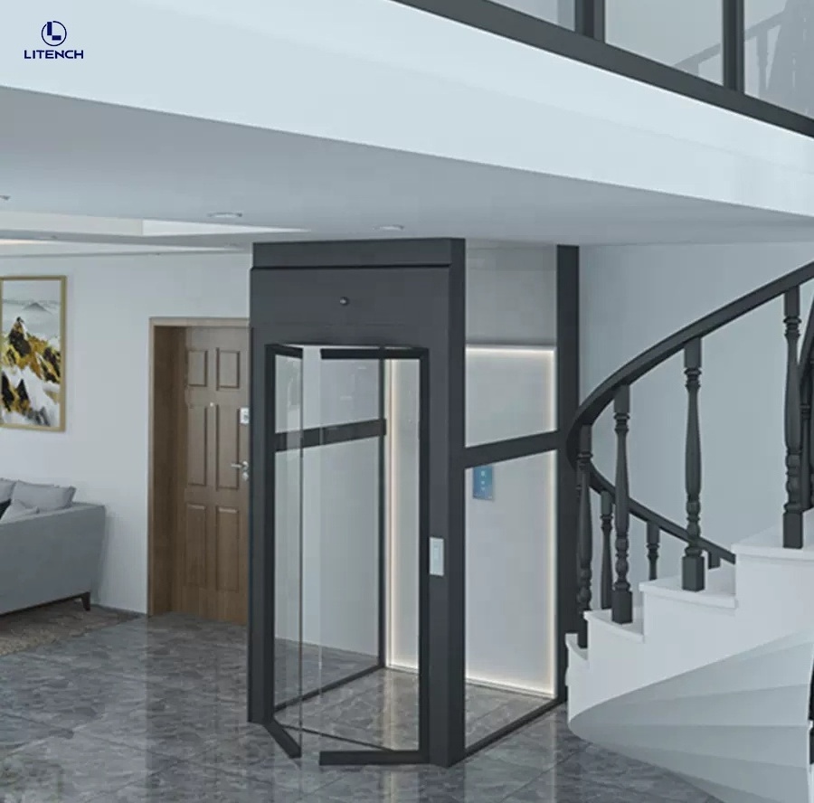 Custom cheap low price residential elevator lift hydraulic 360kg 2 person home elevator kit