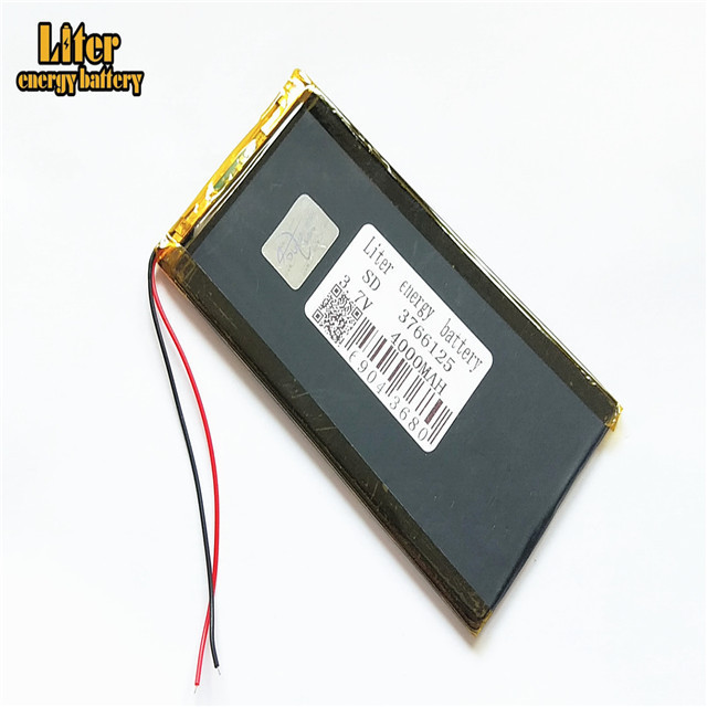 High capacity battery 3766125 4000mAh 3.7V rechargeable lithium ion polymer battery pack  tablet battery