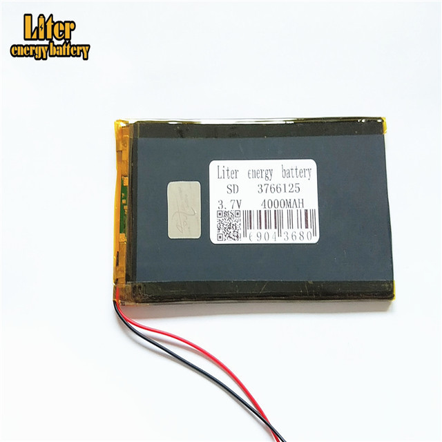 High capacity battery 3766125 4000mAh 3.7V rechargeable lithium ion polymer battery pack  tablet battery