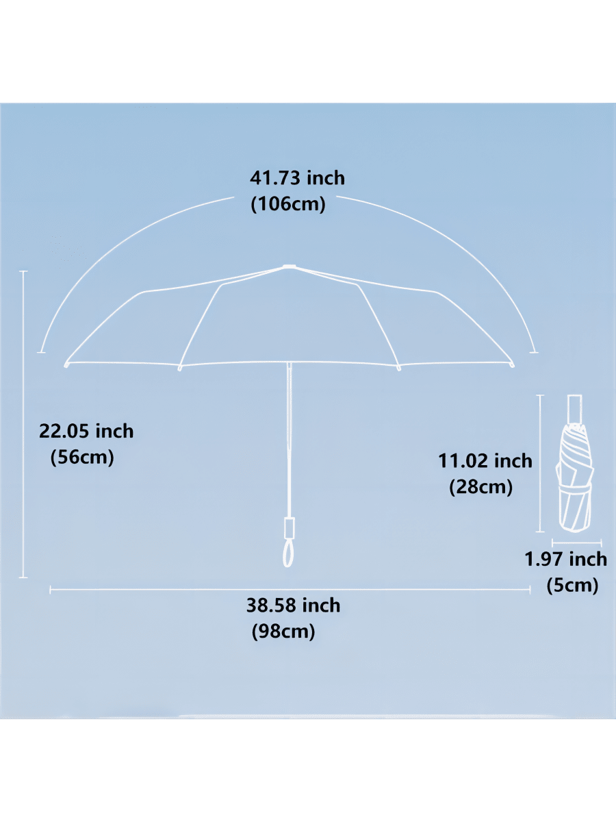 53.5*8K fully automatic gradient sun umbrella portable anti-UV umbrella