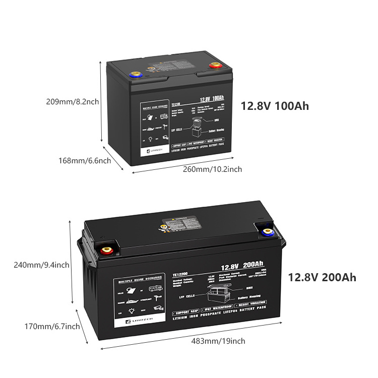 12v 24v 100ah 120ah 200ah 300ah lifepo4 bluetooth iron phosphate battery batterie 100 kwh lithium pack with bluetooth