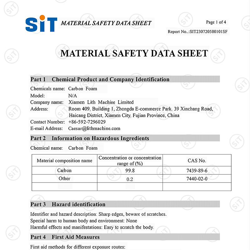 High Purity C Foam Open Cell Thin Carbon Metal Foam as Gas Diffusion Layer With High Conductivity for Battery Electrode Material