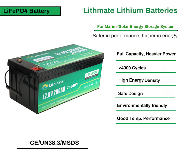 Hot sale 12V 24V 48V rechargeable 12V lithium battery LiFePO4 solar battery 12v 200ah