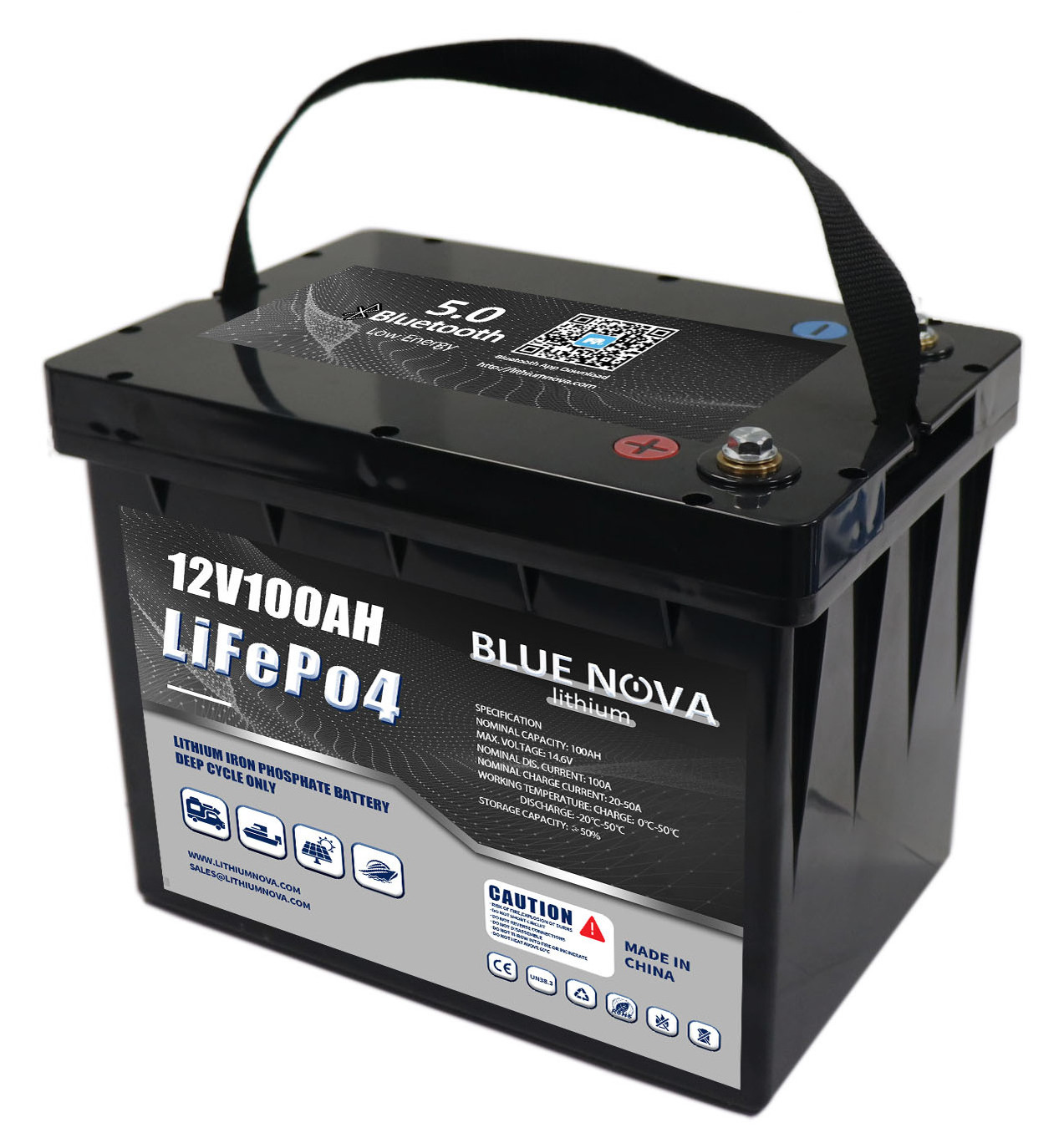 EU US stock12v 100ah lithium ion batteries with Bluetooth rechargeable lifepo4 battery 12v 200ah for boat/camper/solar