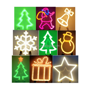 Christmas tree Snowman Santa Claus Led Neon Light Colorful Sign sheet For Room Home Party Wedding Decoration Xmas Gift Neon Lamp