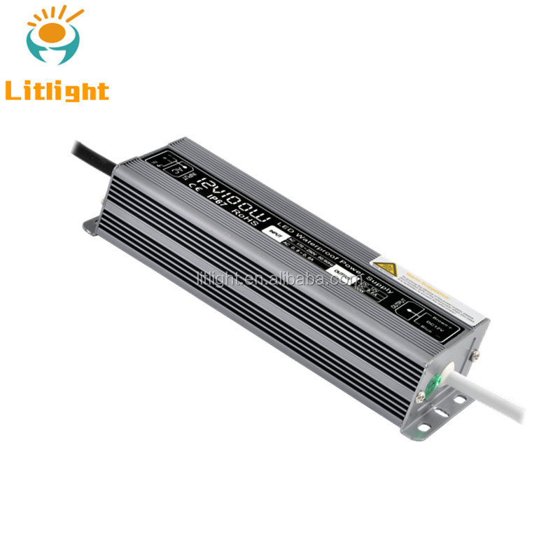 60W 80W 100 W 150W water-proof IP67 high power 100W LED Power Supply LED Driver 12V/24V DC for LED Strip/Module/point lights