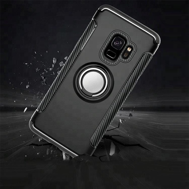 Ring holder Shock Proof TPU edge PC back cell phone cover cases for samsung galaxy s8 plus s7 edge case kickstand