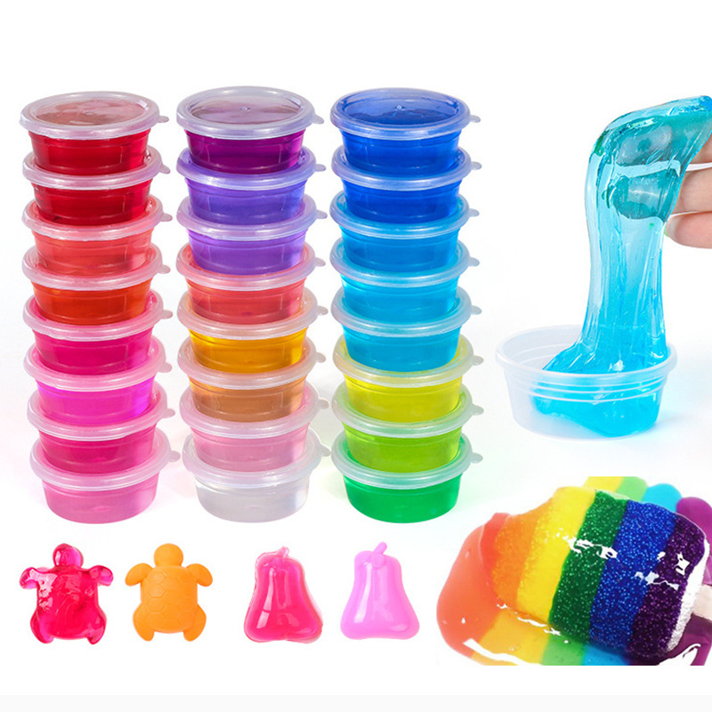 Hot Sale Playdough Slime Kit For Kids Clear Slime Stretchy DIY Crystal Slime