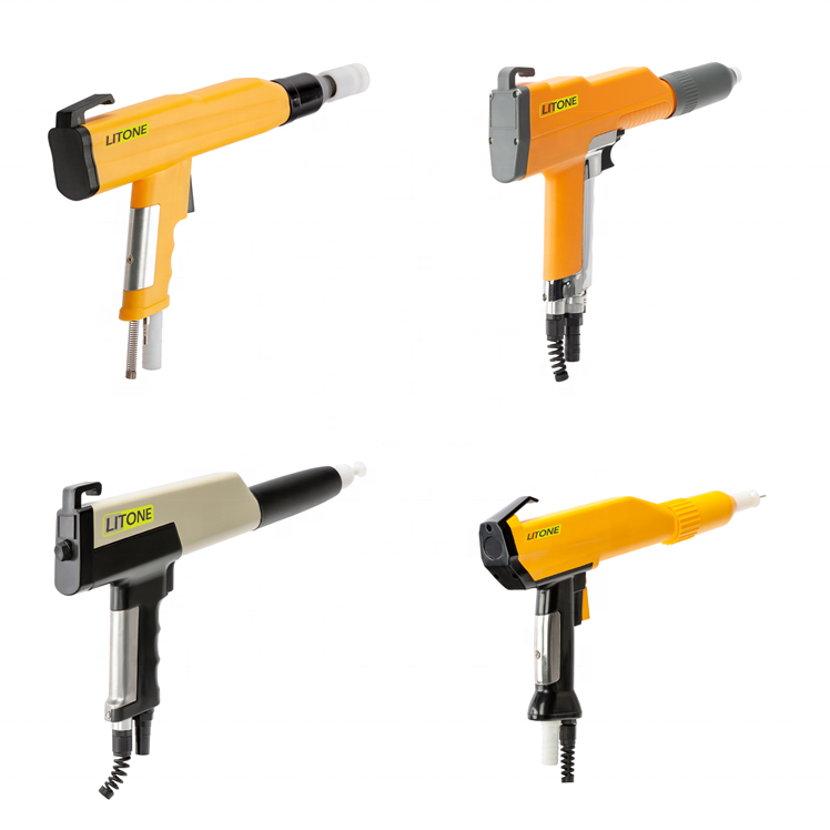 Litone new  manual powder coating equipment spraying gun  with nozzles