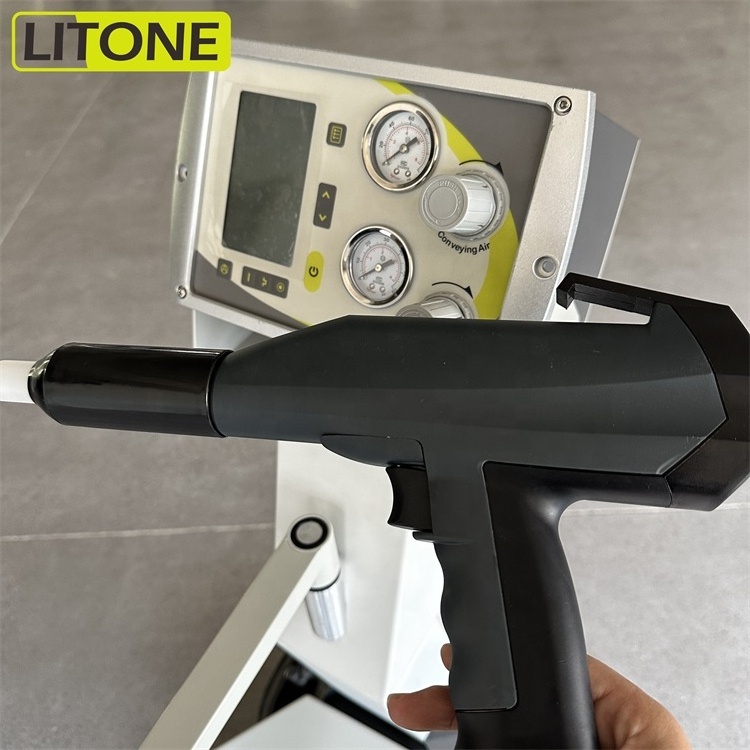 LITONE KENT-B Manual Wheel Powder Coating Equipment Heat Machine With Hopper Automatic Spray Guns Paint Oven For Iron Parts