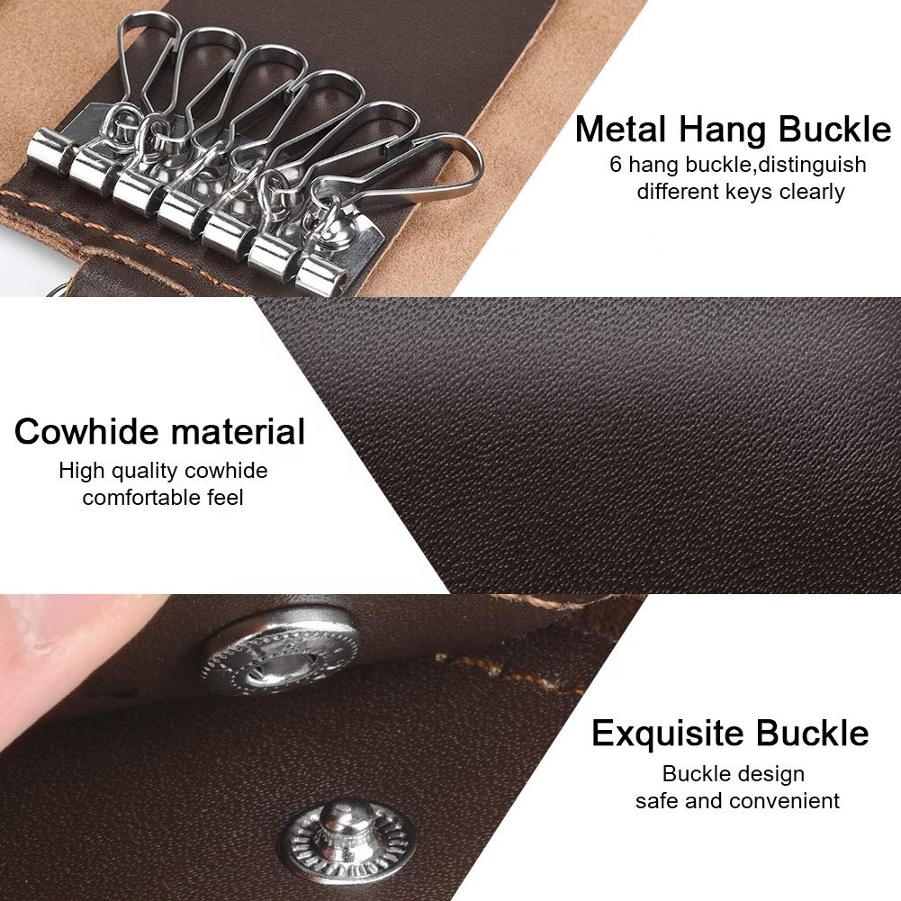 2020 New Design Multi Function Wallet Bag Key Case Cash Purse Keyring Pouch Mini Leather Key Holder Wallet for men women