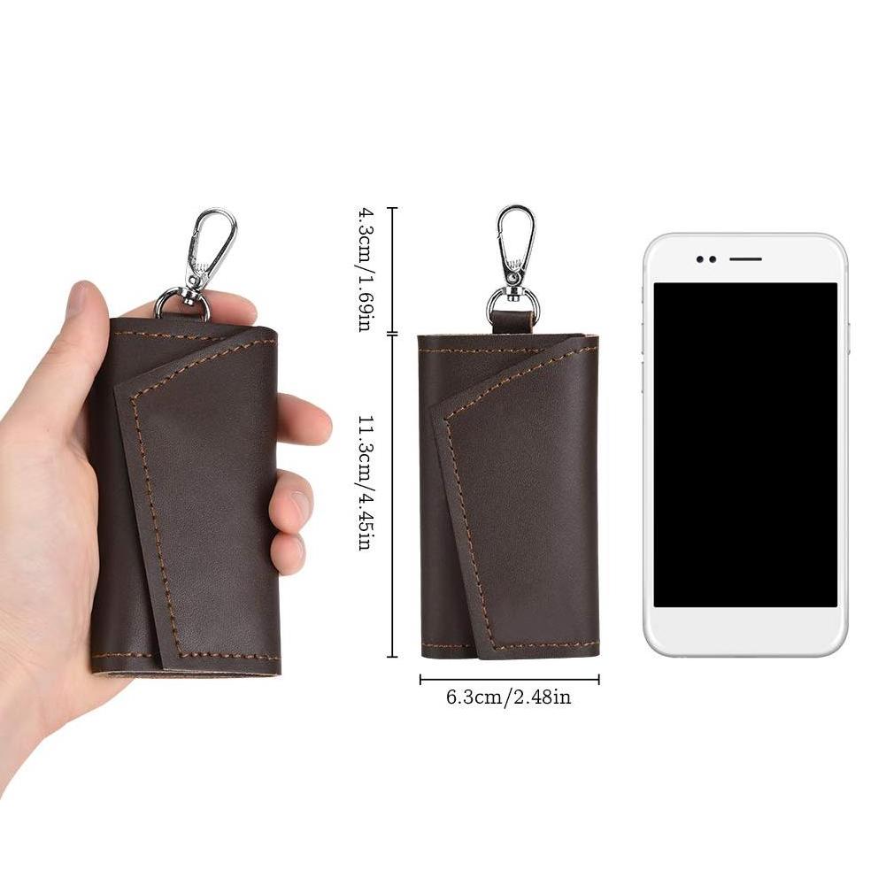 2020 New Design Multi Function Wallet Bag Key Case Cash Purse Keyring Pouch Mini Leather Key Holder Wallet for men women