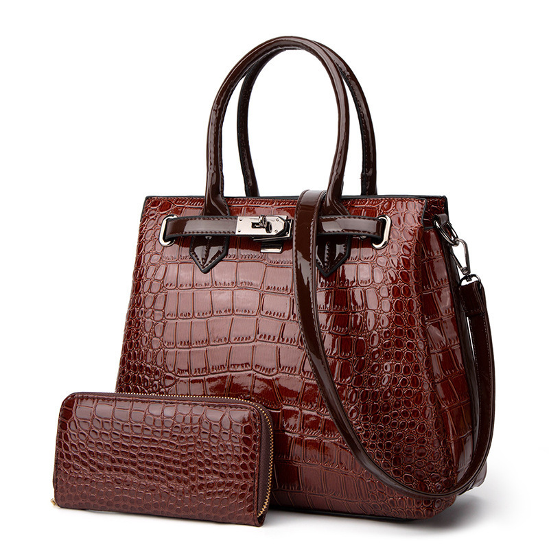 Factory Wholesale Women Handbags Leather Crocodile Luxury Handbags For Lady Hand Bag High Quality Leather Shoulder Bag