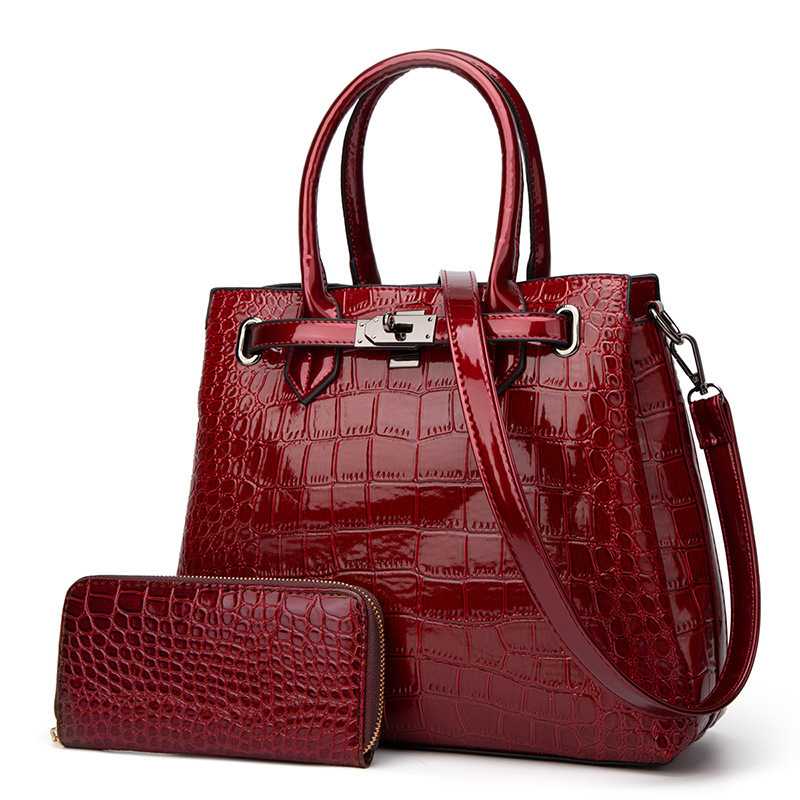 Factory Wholesale Women Handbags Leather Crocodile Luxury Handbags For Lady Hand Bag High Quality Leather Shoulder Bag