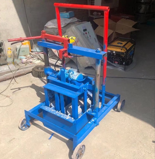 Portable small manual easy to operate brick making machinery cement concrete brick making machine