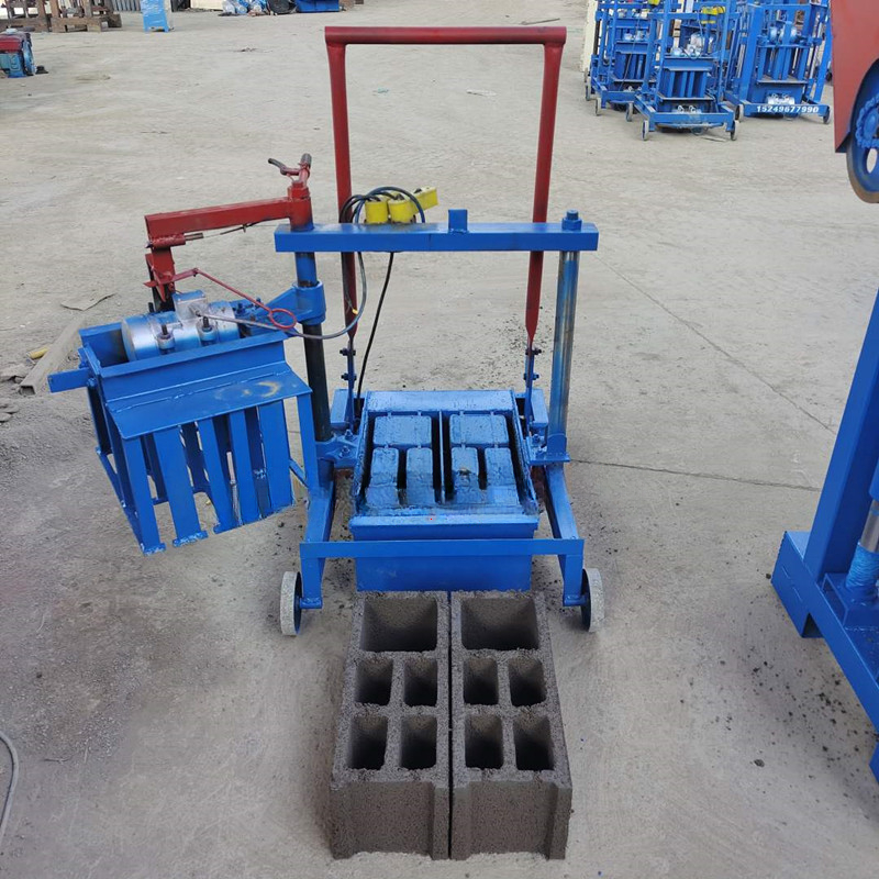 Portable small manual easy to operate brick making machinery cement concrete brick making machine