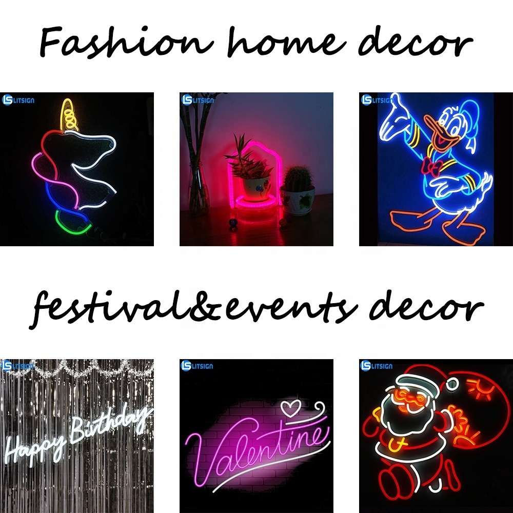 hello beautiful happy birthday bedroom home wedding party letter strip flex decor open wall light custom led neon sign shoes