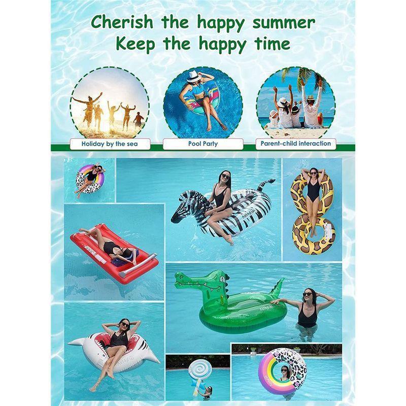 B01 Inflatable Pool Float for Adults Ride On Pool Lounge Beach Pool Toy Party Decorations Crocodile Shape Float