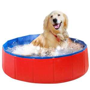 A01 Foldable PVC Inflatable Dog Pet Bath Tub Collapsible Kiddie Pool for Cats and Kids for Dog Swimming Pool