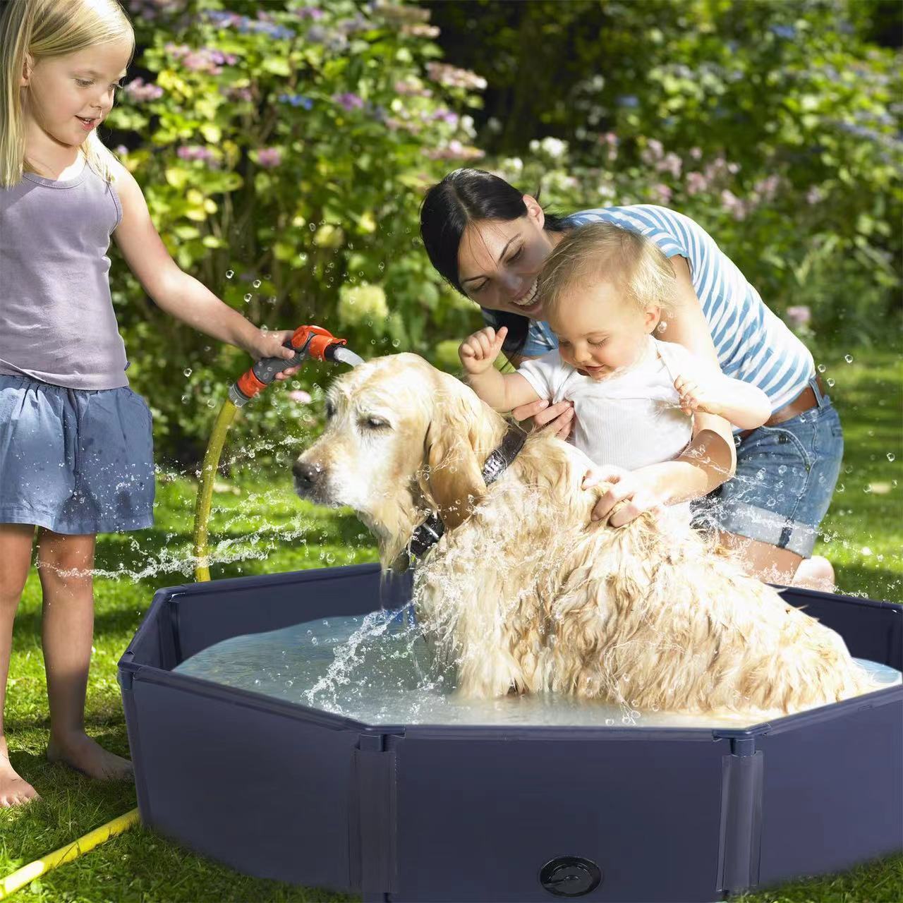 A01 Factory spot cross-border Pet dog swimming pool pet pool baths cold plunge adult & kids sale hot new pool 80 - 160 cm