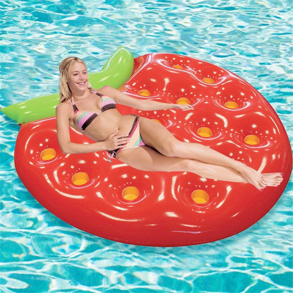 B03 PVC Inflatable Pool Float Strawberry Raft Float for Lakes Beaches and Rivers factory custom float