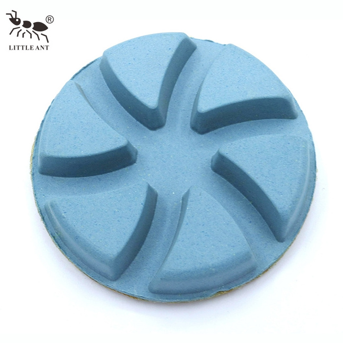 LITTLE ANT Epoxy Resin for Concrete Floors Wholesale 4inch 6 Teeth Polishing Pads Diamond for Gem Stone Concrete