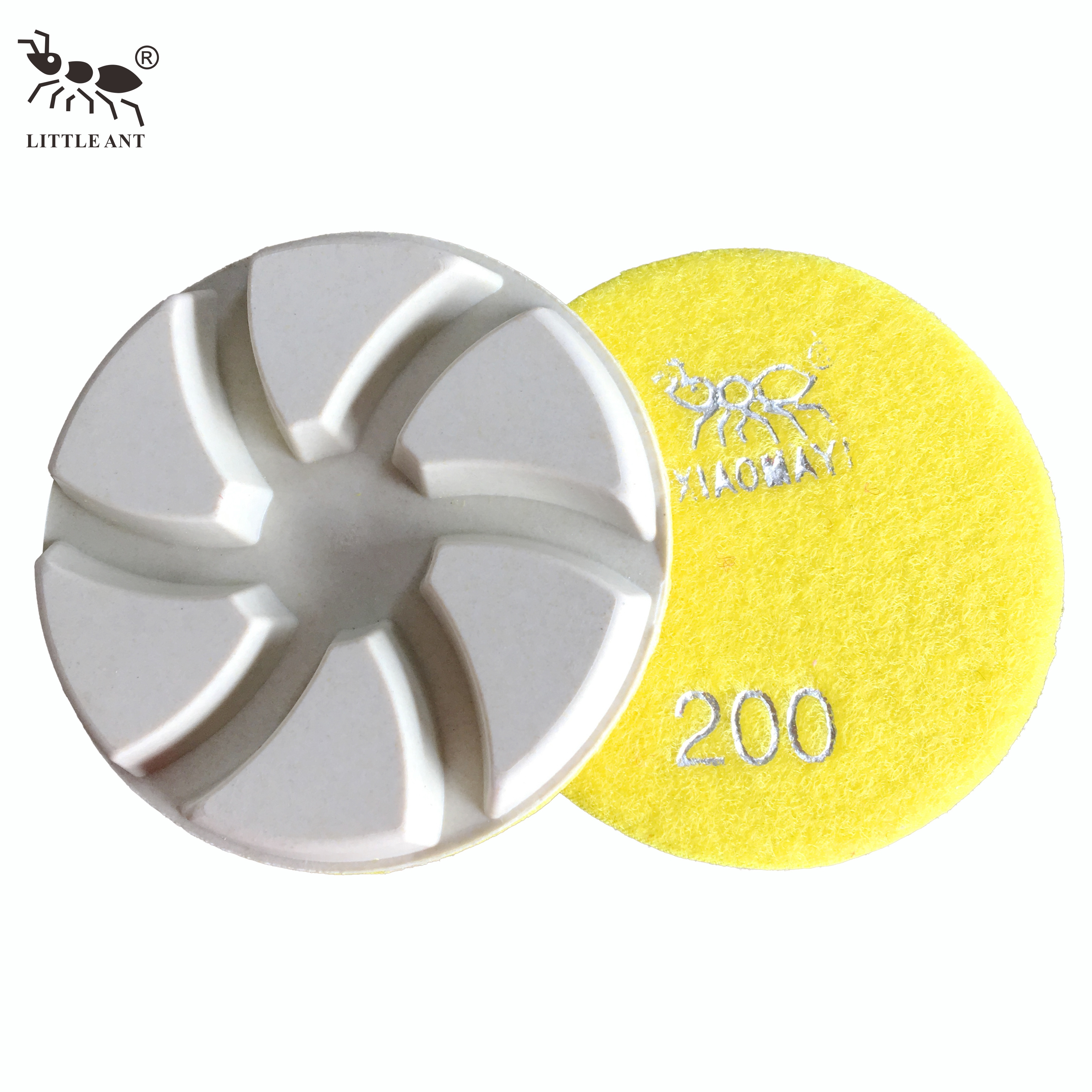 LITTLE ANT Epoxy Resin for Concrete Floors Wholesale 4inch 6 Teeth Polishing Pads Diamond for Gem Stone Concrete