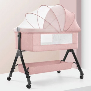 Naturally Baby Bedside Crib babies bed swinging baby crib without noises infant  Bassinet