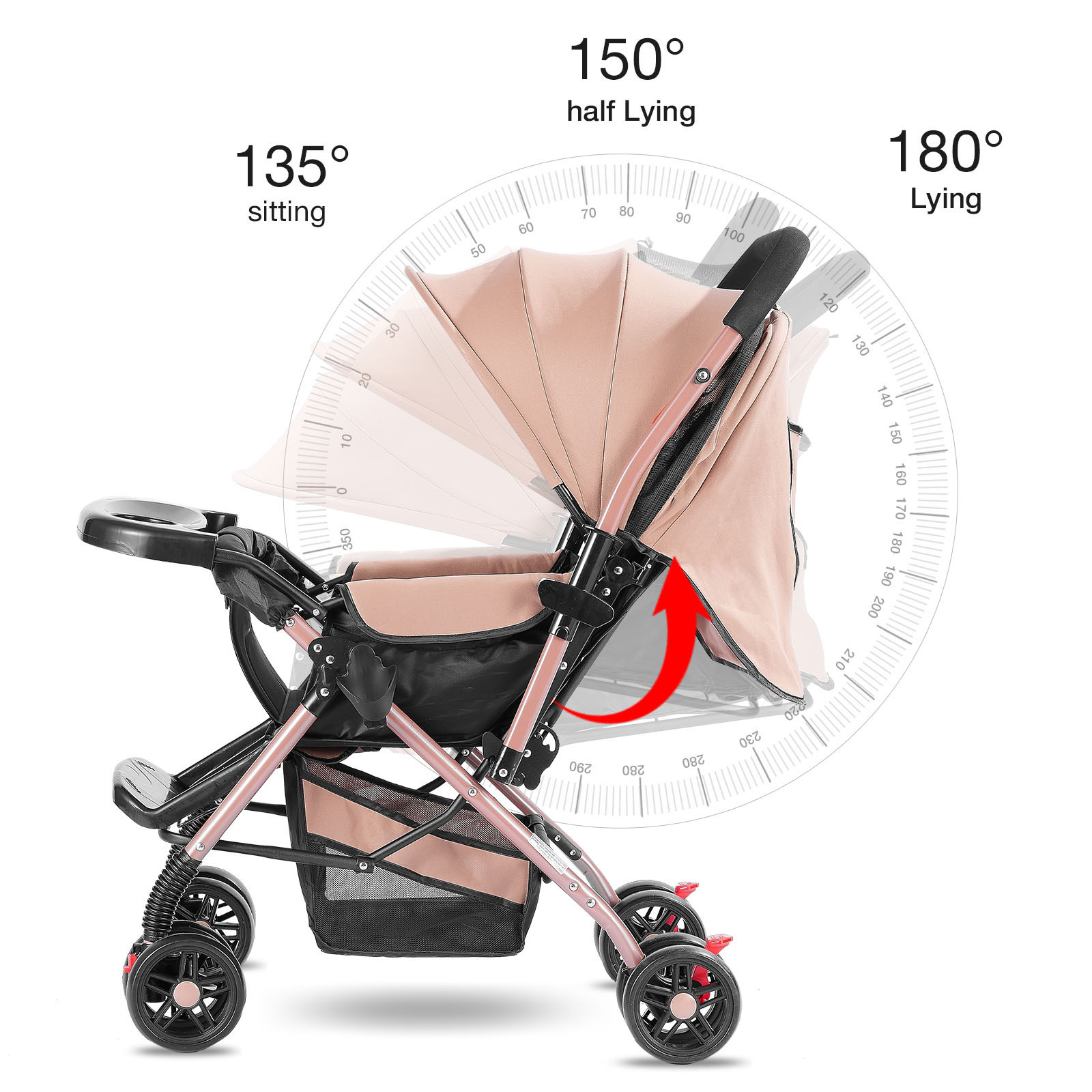 Morden design detachable outdoor baby stroller Brand travel system light weight baby stroller rocker