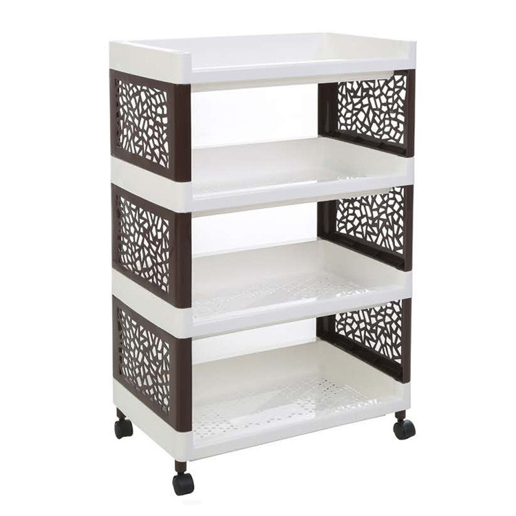 Multi Function Space Saving Plastic 3 Tiers Storage Rack Sundries Storage Shelf