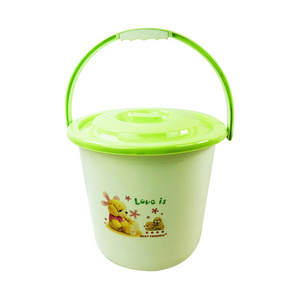 Color PP water bucket plastic pails with handles