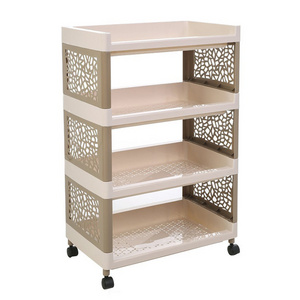 Multi Function Space Saving Plastic 3 Tiers Storage Rack Sundries Storage Shelf