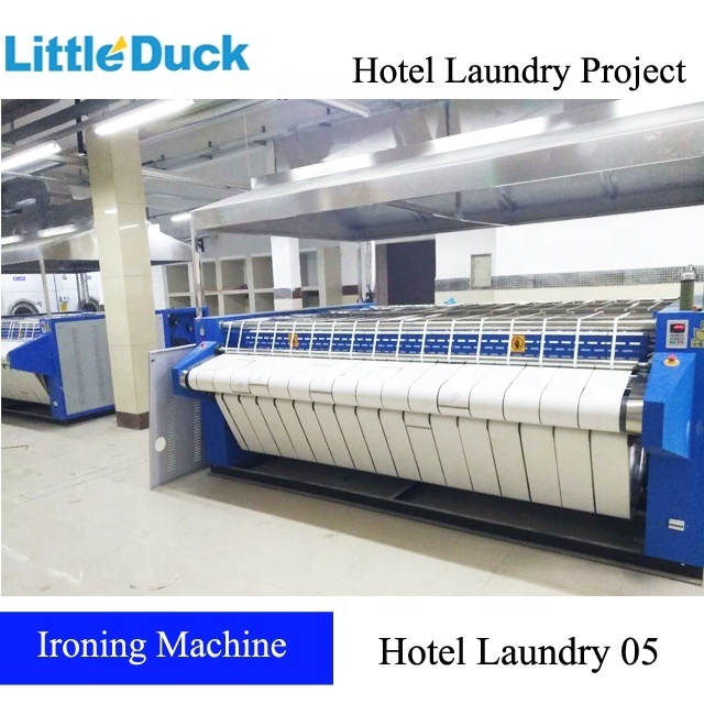 Hotel Hospital Laundry textile double roller ironing machine 3000mm fabric bed cover ironing machine manufacture in china